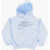 Nike Solid Color Hoodie With Printed Logo Light Blue