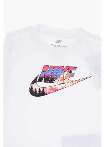 Tricouri Nike Long Sleeve Crew-Neck T-Shirt With Printed Logo White Baieti (BM 13452059) 2