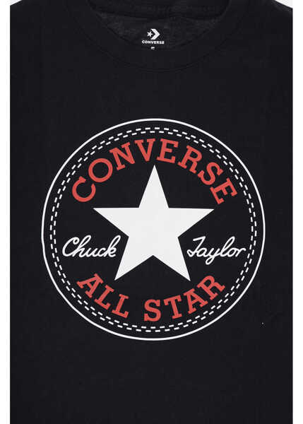 Tricouri Converse All Star Chuck Taylor Crew-Neck T-Shirt With Maxi Logo Black Baieti (BM 13452062) 2