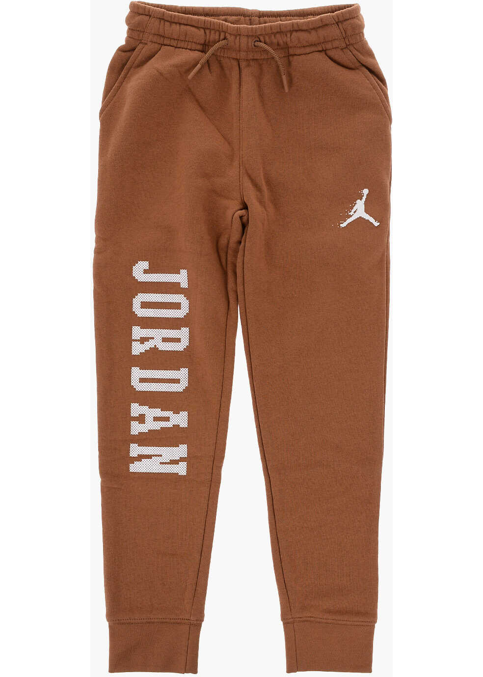 Nike Air Jordan Fleeced-Cotton Blend Mj Essentials Joggers Brown