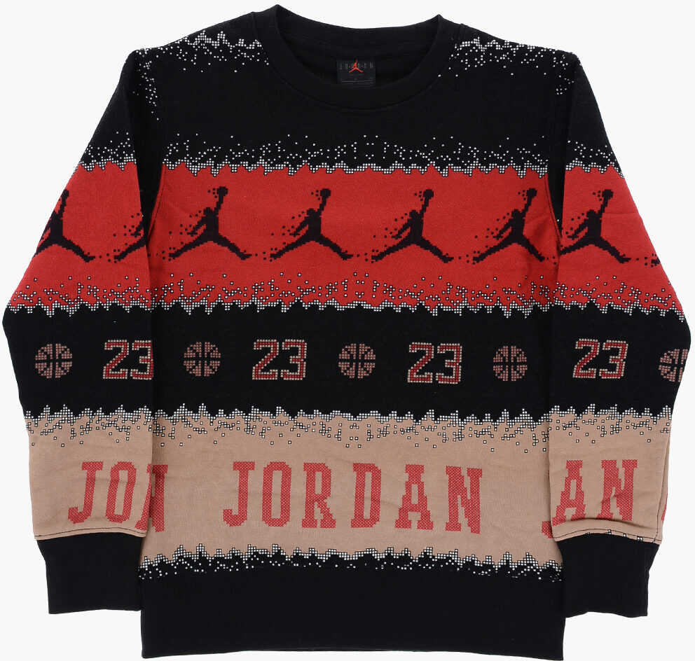Nike Air Jordan Patterned Mj Holiday Crew-Neck Sweatshirt Multicolor