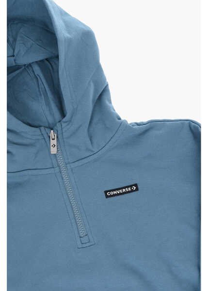 Bluze de trening Converse Oversized Half Zip Hoodie Blue Baieti (BM 13452092) 2