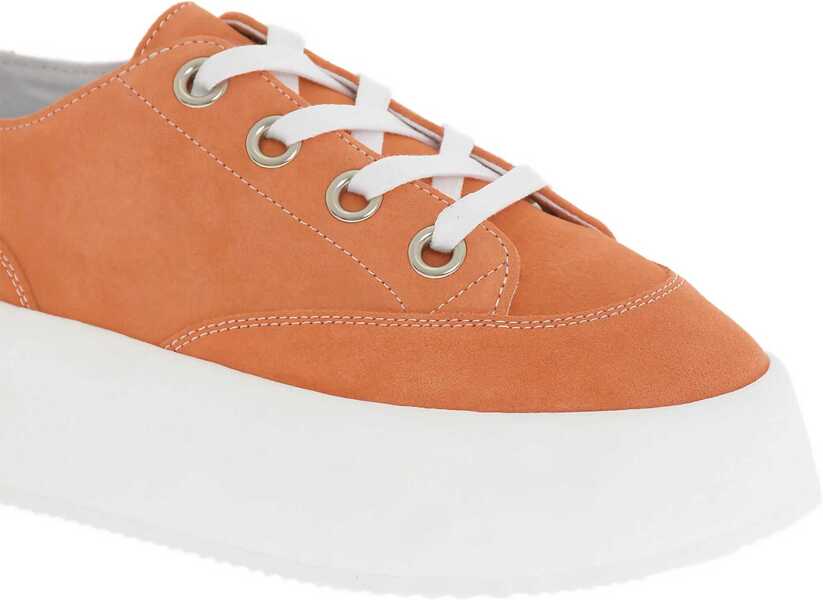 Sneakers Maison Margiela Mm6 Suede Low-Top Sneakers With Contrast Platform 5,5Cm Orange Femei (BM 13452119) 2