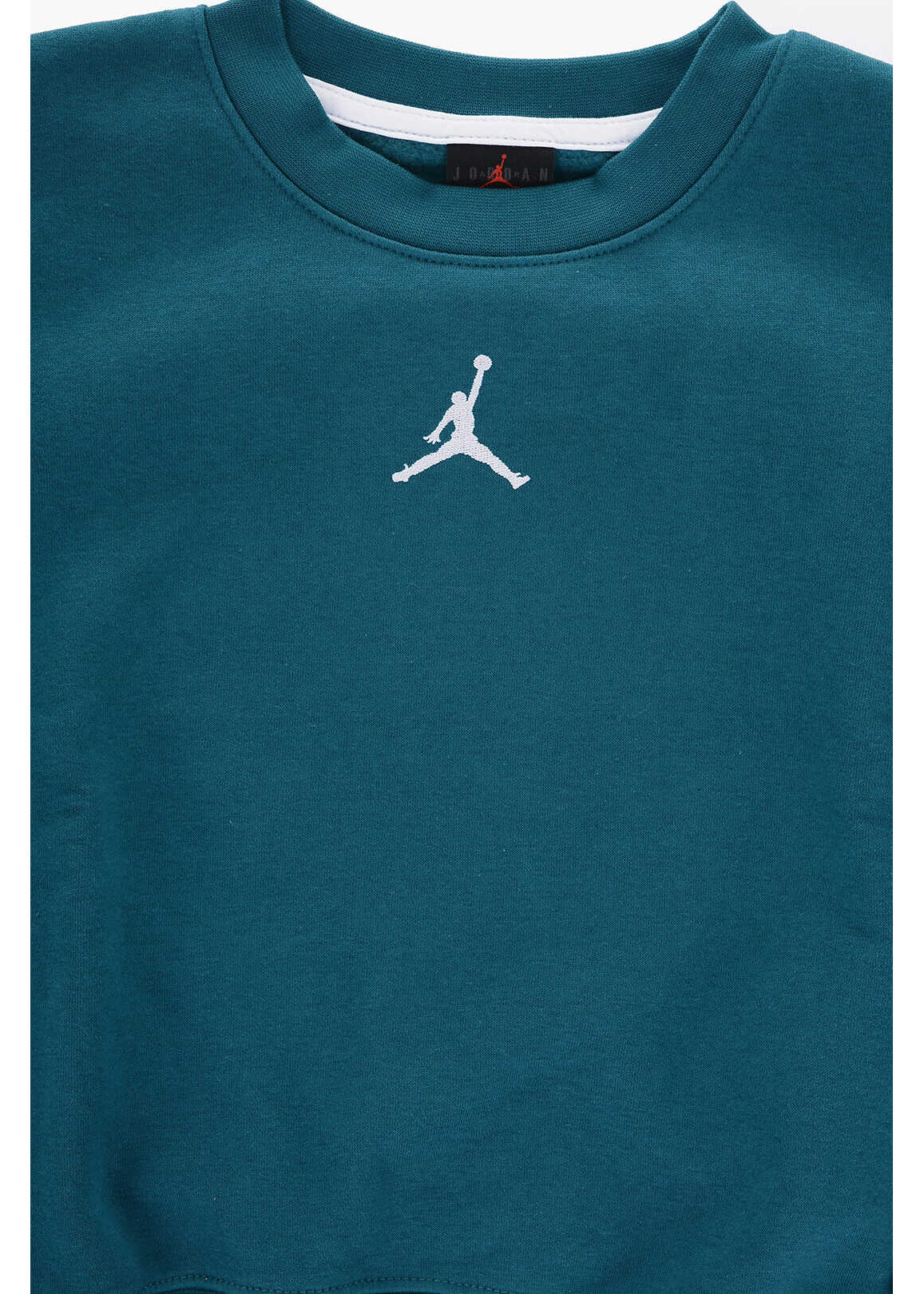 Nike Air Jordan Fleeced-Cotton Blend Icon Play Crew-Neck Sweatshi Green