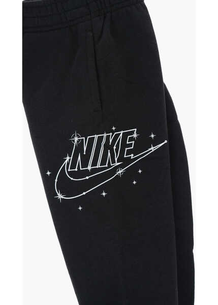 Pantaloni de trening Nike Fleeced-Cotton Blend Joggers With Contrasting Logo Black Baieti (BM 13452266) 3