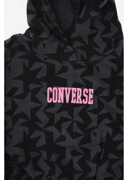Bluze de trening Converse Printed Hoodie With Contrasting Logo Black Baieti (BM 13452272) 2