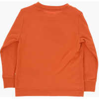 Tricouri pentru Baieti - Tricouri Nike Long Sleeve Crew-Neck T-Shirt With Printed Logo Orange Baieti (BM 13452278) - B-mall.ro