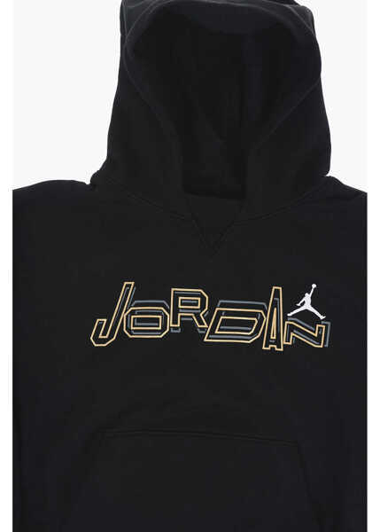 Bluze de trening Nike Air Jordan Fleeced-Cotton Blend Take Flight Snap Hoodie Black Baieti (BM 13452281) 2