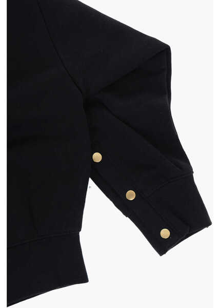 Bluze de trening Nike Air Jordan Fleeced-Cotton Blend Take Flight Snap Hoodie Black Baieti (BM 13452281) 4