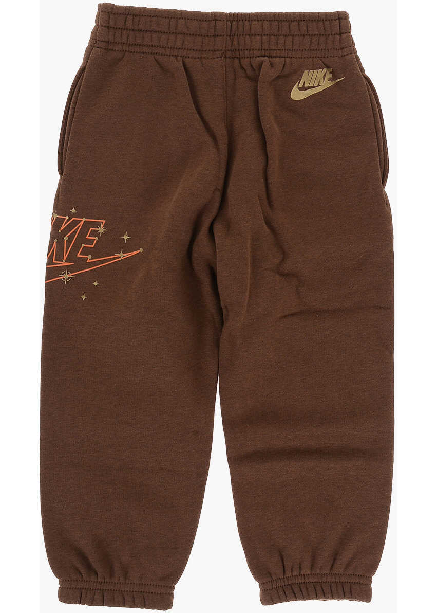 Pantaloni de trening Nike Fleeced Cotton Joggers With Printed Logo Brown Baieti (BM 13452293) 2