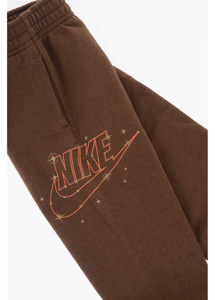 Pantaloni de trening Nike Fleeced Cotton Joggers With Printed Logo Brown Baieti (BM 13452293) 3