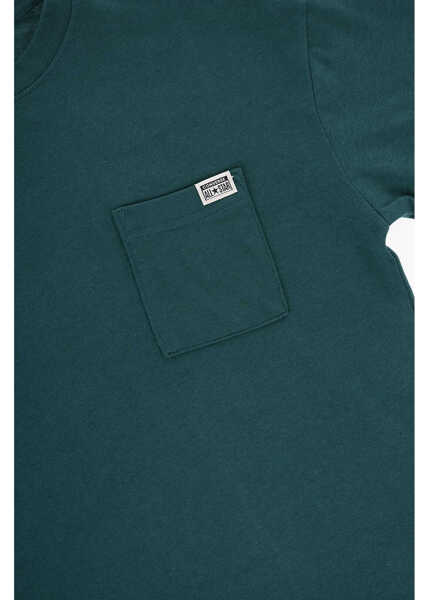 Tricouri Converse All Star Solid Color Crew-Neck T-Shirt With Breast Pocket Green Baieti (BM 13452296) 2