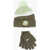 Nike Glovers And Beanie Set Snow Day With Pom Pom Green