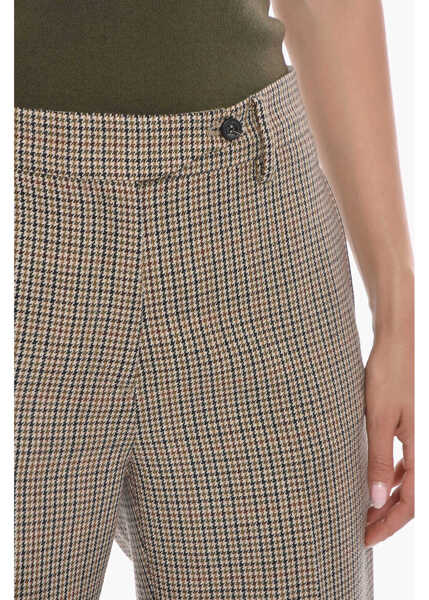 Pantaloni casual N21 Chino Trousers With Pied De Poule Pattern Beige Femei (BM 13461797) 3