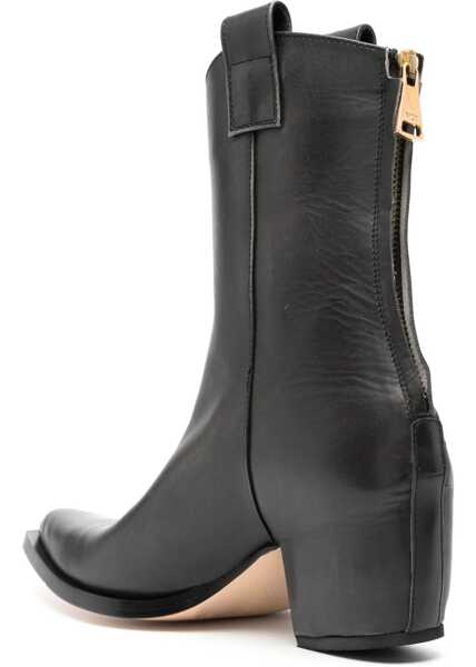 Cizme scurte N21 Leather Boot BLACK Femei (BM 13462019) 3