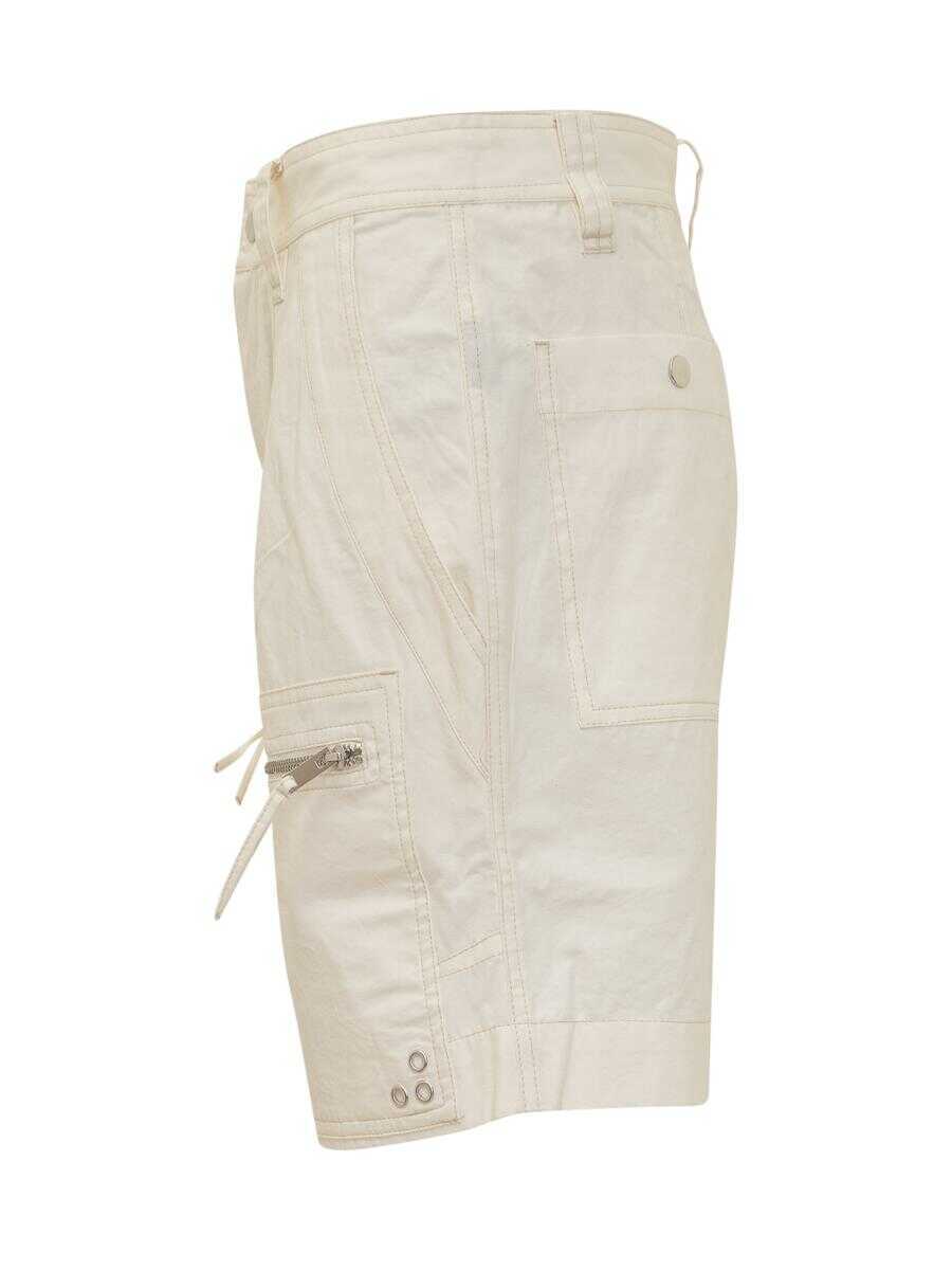 Pantaloni casual Isabel Marant Isabel Marant toile Kynan Shorts WHITE Femei (BM 13471166) 3