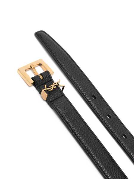 Curele Saint Laurent Saint Laurent Belt Black Barbati (BM 13472189) 2