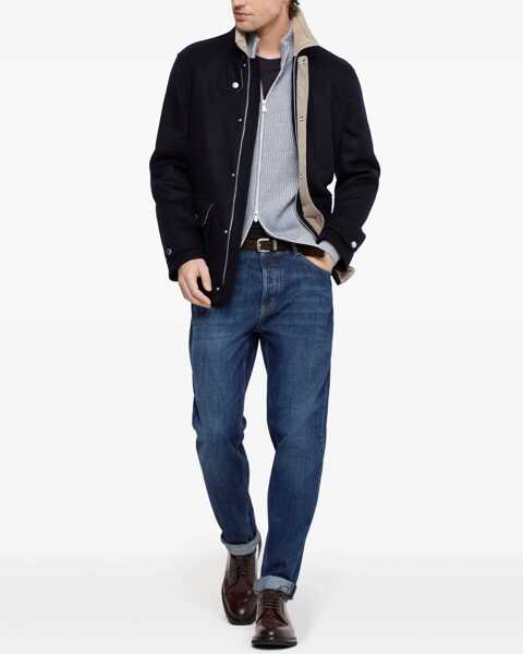 Blugi Brunello Cucinelli Cuffed Jeans DENIM SCURO Barbati (BM 13484867) 2