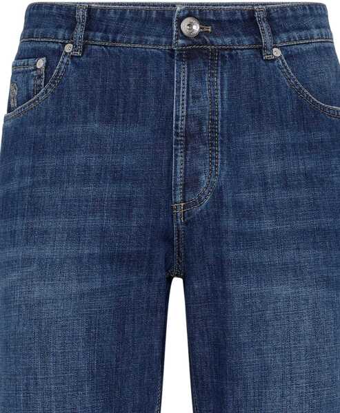 Blugi Brunello Cucinelli Cuffed Jeans DENIM SCURO Barbati (BM 13484867) 3