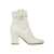 Sergio Rossi Sergio Rossi Buckled Leather Ankle Boots White