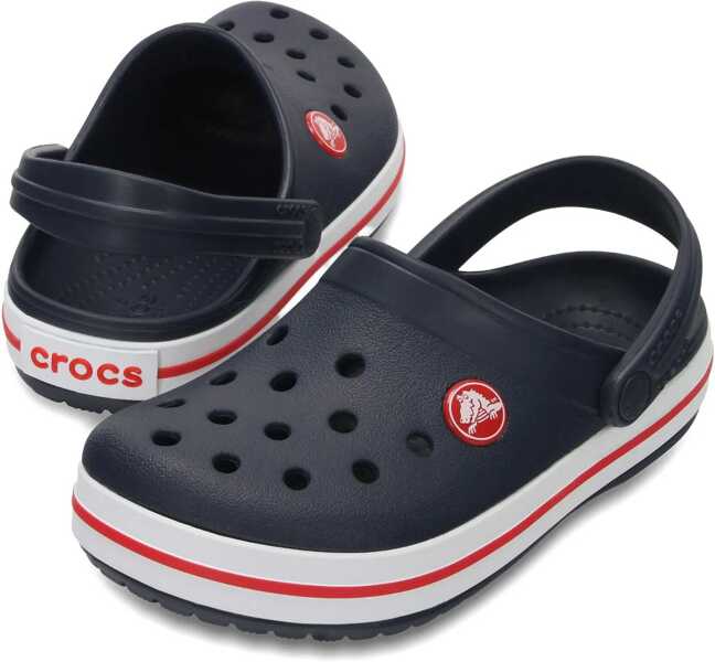 Slapi Crocs Crocband Clog K Navy Baieti (BM 13485704) 2