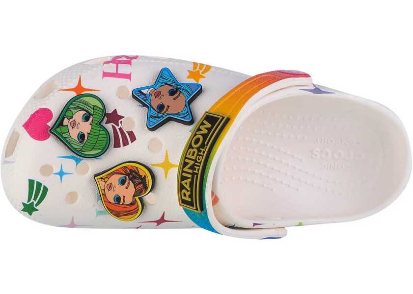 Papuci Crocs Classic Rainbow High Kids Clog White Fete (BM 13485728) 3