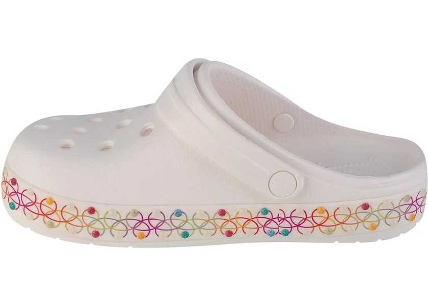 Papuci Crocs Crocband Stretch Necklace Kids Clog White Fete (BM 13485731) 2