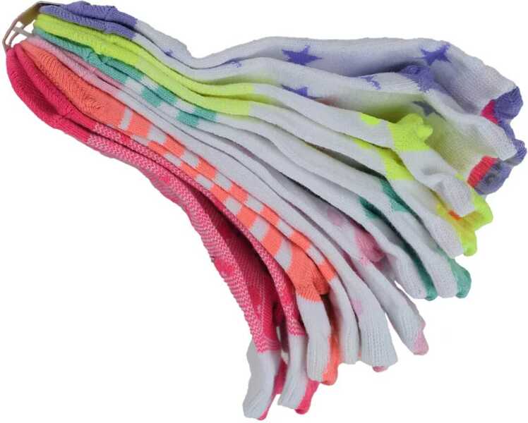 Sosete SKECHERS Girls 6pk3D Heart Low Cut Multicolour Fete (BM 13485887) 2