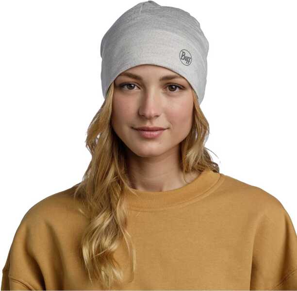 Caciuli Buff Merino Lightweight Beanie Solid White Barbati (BM 13486214) 3