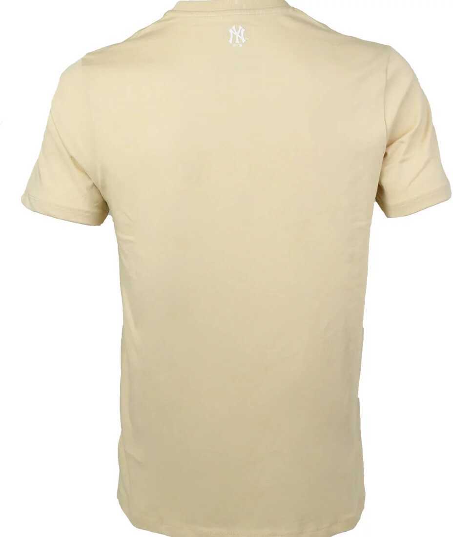 Tricouri 47 Brand MLB New York Yankees Emb Backer Southside Tee Beige Barbati (BM 13487462) 4