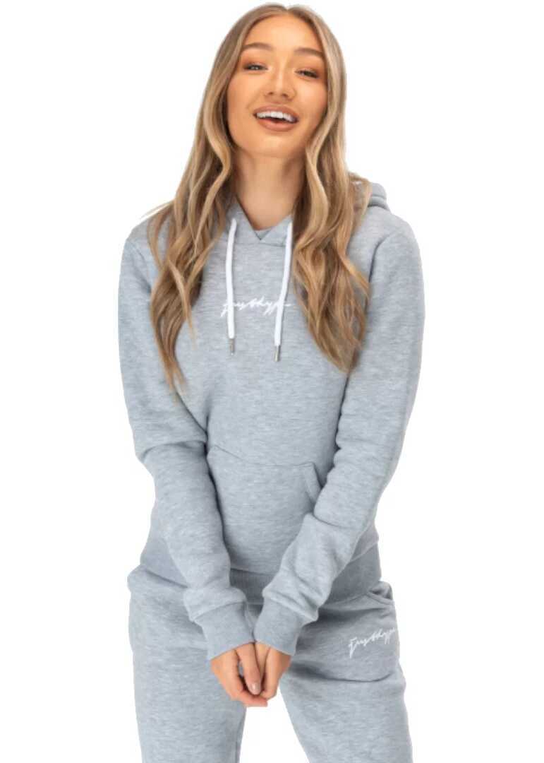 Bluze de trening Justhype Scribble Logo Hoodie Grey Femei (BM 13488059) 2
