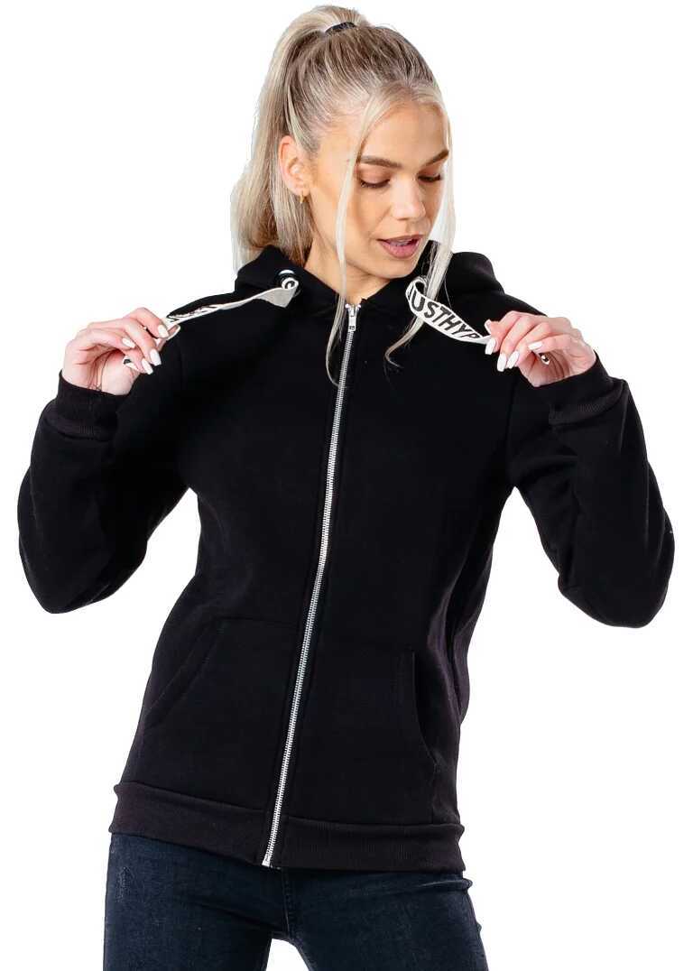 Bluze de trening Justhype Drawstring Zip Hoodie Black Femei (BM 13488062) 2