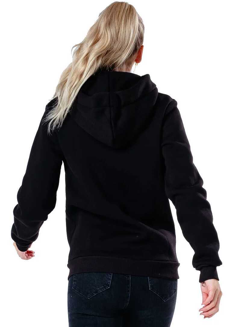 Bluze de trening Justhype Drawstring Zip Hoodie Black Femei (BM 13488062) 3
