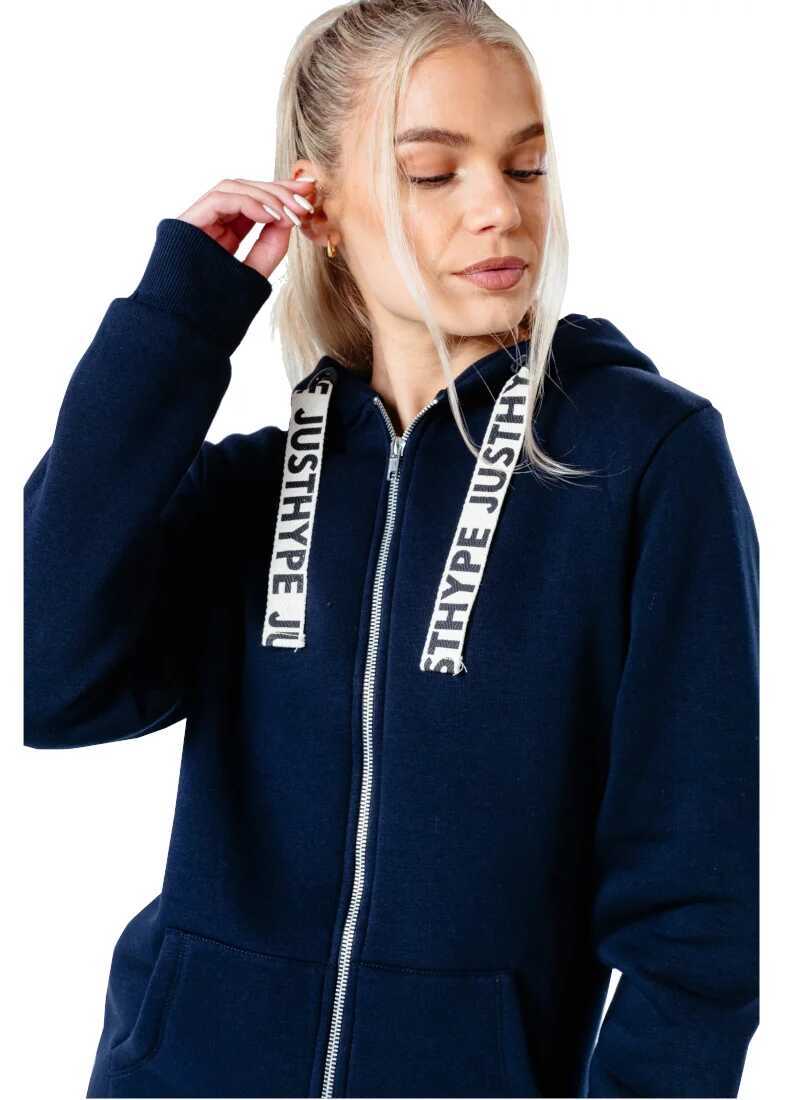 Bluze de trening Justhype Drawstring Zip Hoodie Navy Femei (BM 13488065) 3