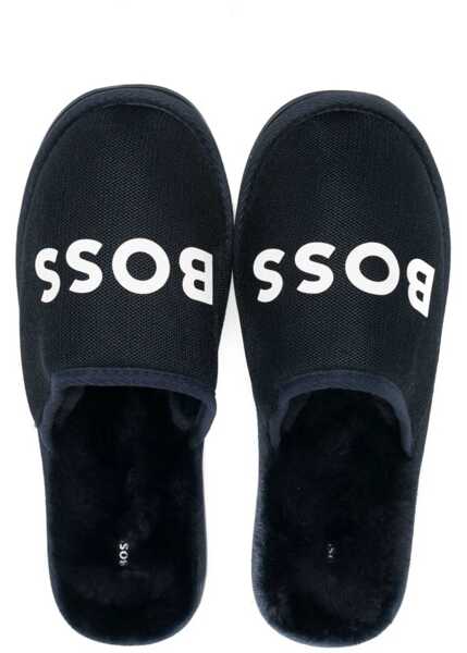 Slapi Hugo Boss Logo Slippers Navy Baieti (BM 13488158) 3