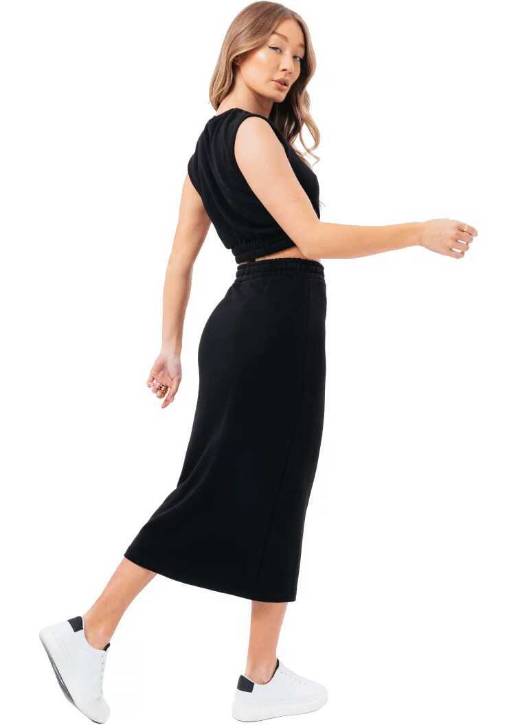 Fuste casual Justhype Sweat Midi Skirt Loungewear Set Black Femei (BM 13488293) 2
