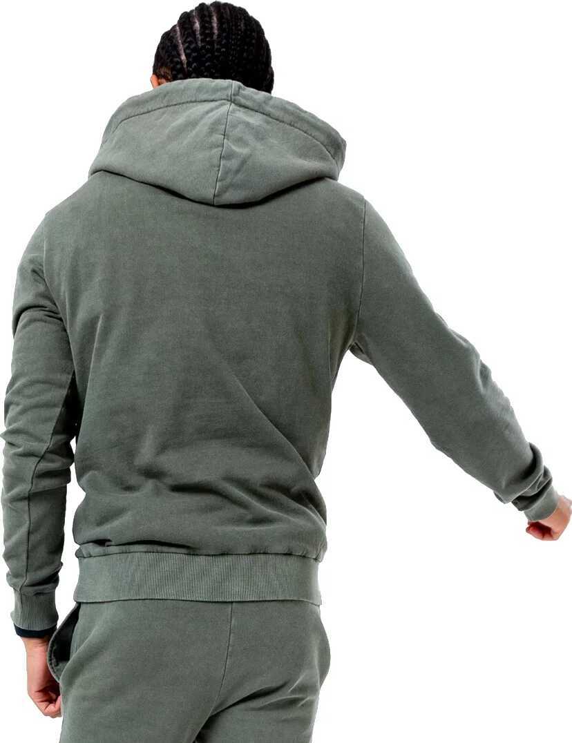 Hanorace Justhype Acid Wash Hoody Green Barbati (BM 13488623) 2