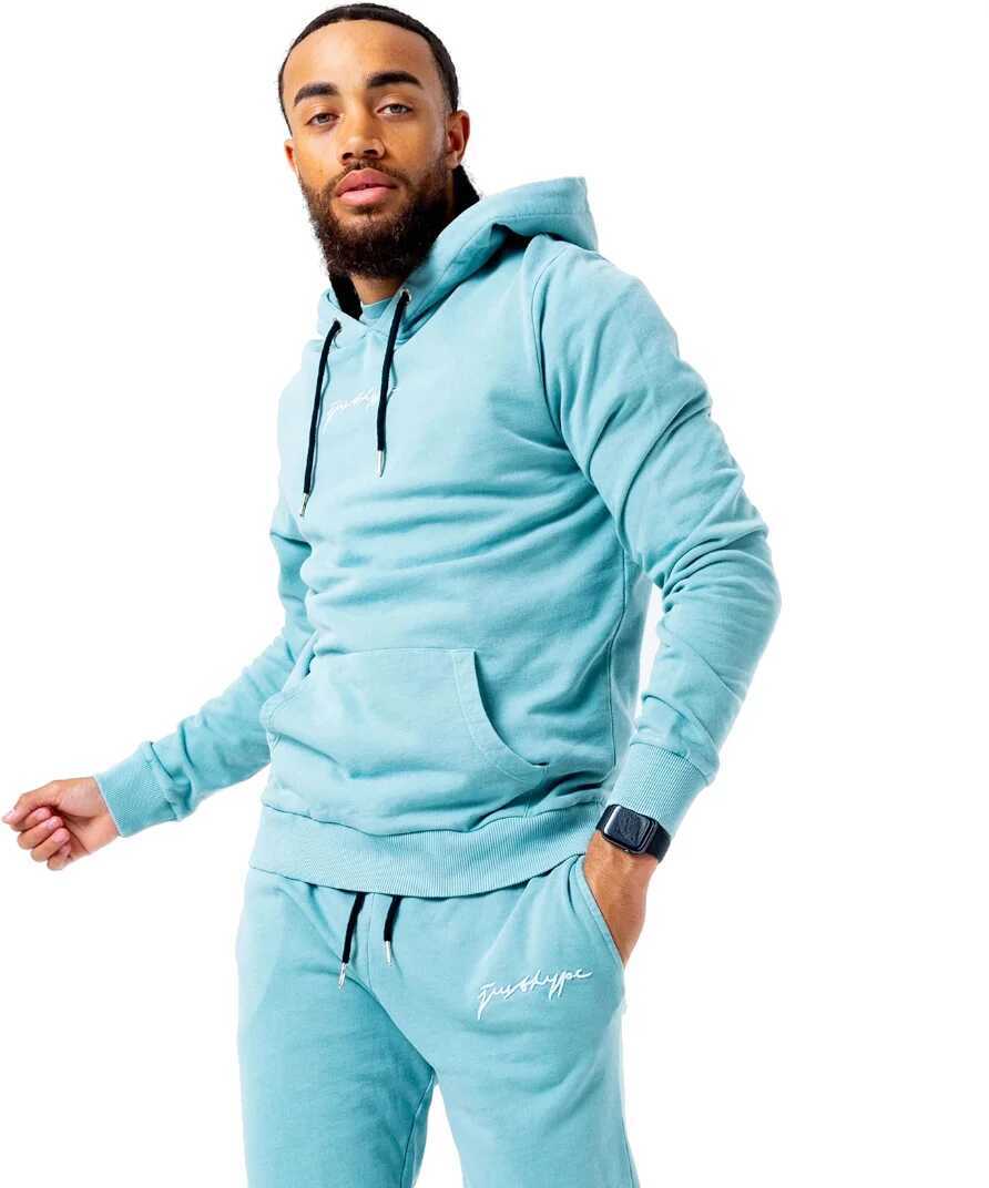 Hanorace Justhype Acid Wash Hoody Blue Barbati (BM 13488626) 2