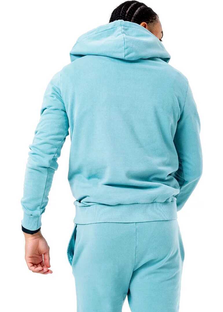 Hanorace Justhype Acid Wash Hoody Blue Barbati (BM 13488626) 3