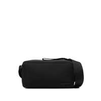 Genti de umar 'Le Cuerda Horizontal' Black Messenger Bag With Logo Lettering Detail In Cotton Man Barbati