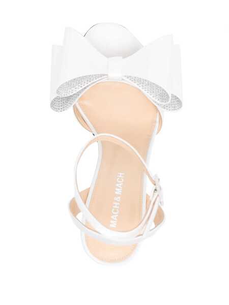 Pantofi cu toc MACH & MACH Mach & Mach Le Cadeau Satin Pumps WHITE Femei (BM 13502492) 4