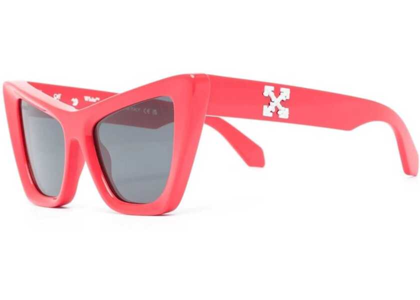 Ochelari de soare Off-White Solid Color Edvard Maxi Cat Eye Sunglasses Red Femei (BM 13504289) 2