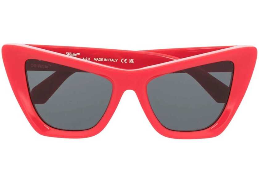 Ochelari de soare Off-White Solid Color Edvard Maxi Cat Eye Sunglasses Red Femei (BM 13504289) 1