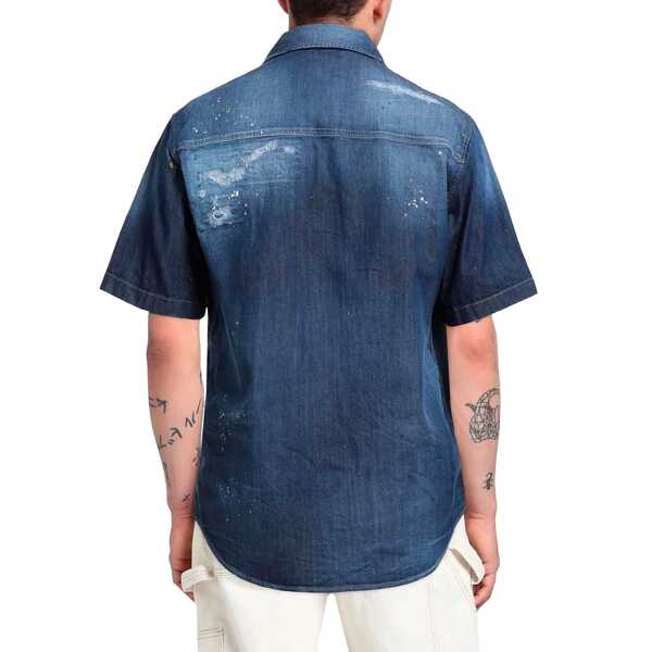 Camasi de blugi DSQUARED2 Dsquared2 Denim Shirt Blue Barbati (BM 13504493) 3