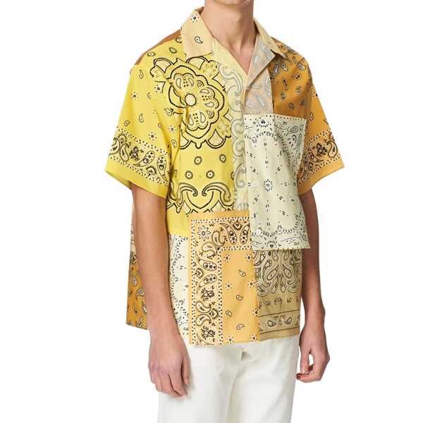 Camasi Kenzo Kenzo Patchwork Short Sleeves Shirt Yellow Barbati (BM 13504496) 2