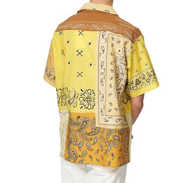 Camasi Kenzo Kenzo Patchwork Short Sleeves Shirt Yellow Barbati (BM 13504496) 3