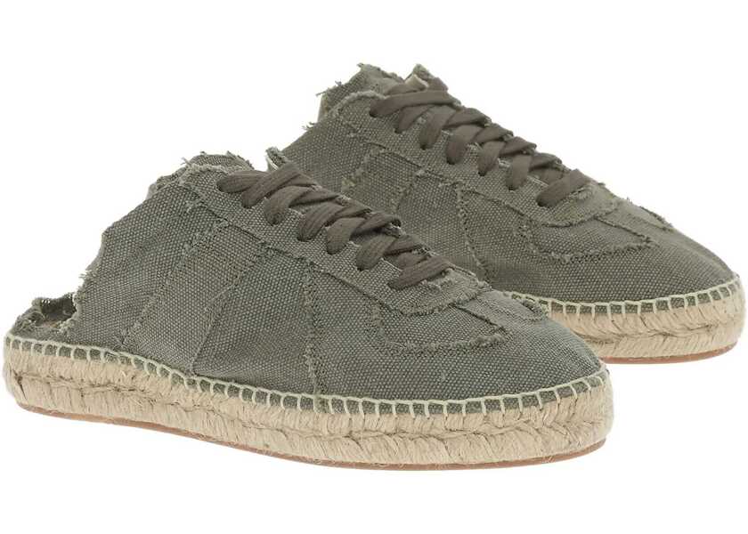 Sneakers Maison Margiela Mm22 Open Back Cotton Low-Top Sneakers Green Femei (BM 13507892) 2