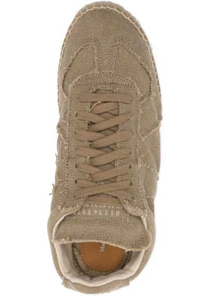Sneakers Maison Margiela Mm22 Cotton Low-Top Sneakers With Jute Sole Green Femei (BM 13507895) 4