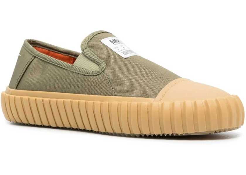 Sneakers Maison Margiela Mm6 Canvas Slip On Sneakers With Contrasting Details Green Femei (BM 13508075) 2