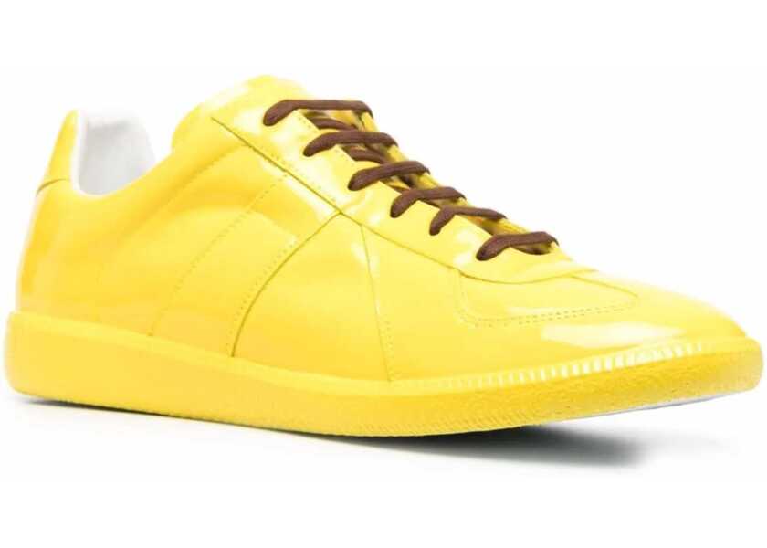 Sneakers Maison Margiela Mm22 Patent Leather Low Top Sneakers Yellow Barbati (BM 13519793) 2